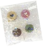 PABCK 100 Pieces Plastic Self Adhesive Bags Clear Cellophane Candy Cookies Bag 2.36x2.36+0.79 inc...
