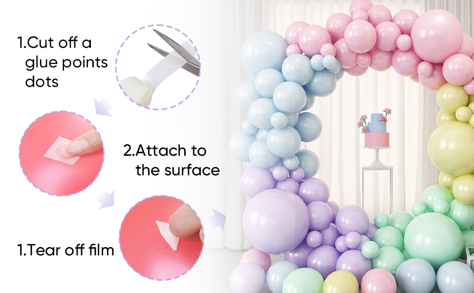 Balloon Sticky Dots for Balloons Craft Sticky Glue Points Dots Double Sided Adhesive Dots