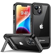 Lanhiem for iPhone 14 Case with Kickstand, IP68 Waterproof Dustproof Built-in Screen Protector, F...