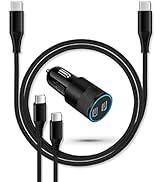 Super Fast Car Charger for Samsung Galaxy, 3pack 60w Dual-Port USB-C Car Charger Cigarette Lighte...