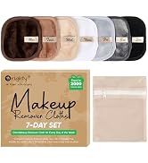 Orighty Makeup Remover Cloths 7-Day Set, Premium & Reusable Makeup Remover Pads, Erase Make-up Wi...