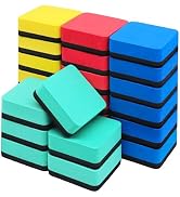 Dyshri Dry Erase Erasers, 24 Pack Magnetic Whiteboard Erasers for Kids and Students, Dry Erasers ...