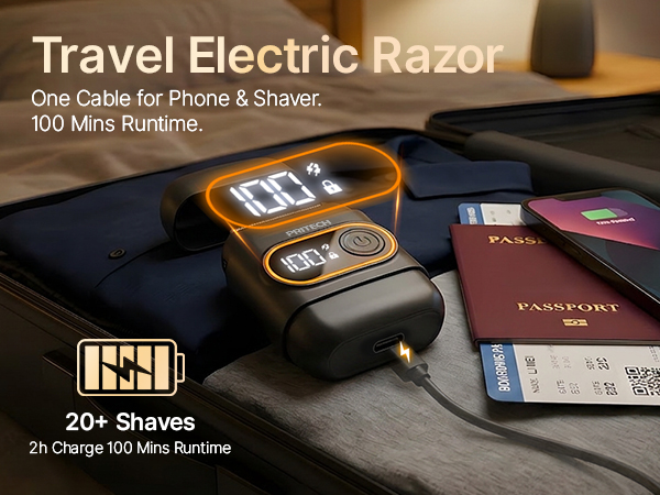 Type-C fast charge and 100mins battery life are suitable for travelers