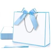 MOXARYSU Gift Bags With Handles: 11.8x4x10 Inch 3pcs Medium Large With Bow Ribbon For Wedding Tha...
