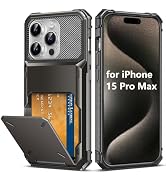 AFGHOA for iPhone 15 Pro Max Wallet Case,5 Credit Card Holder Case 15ProMax | 6.7 Inch,Flip Cover...
