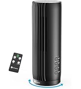 DR.PREPARE Tower Fan for Bedroom, 13 Inch Portable Desk Table Fan, 28 dB Quiet Bladeless Fan with...