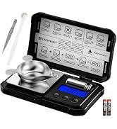 UNIWEIGH Milligram Scale 50g/0.001g high Precision mg Scale | Digital jewelry scale LCD/Tare,6 un...