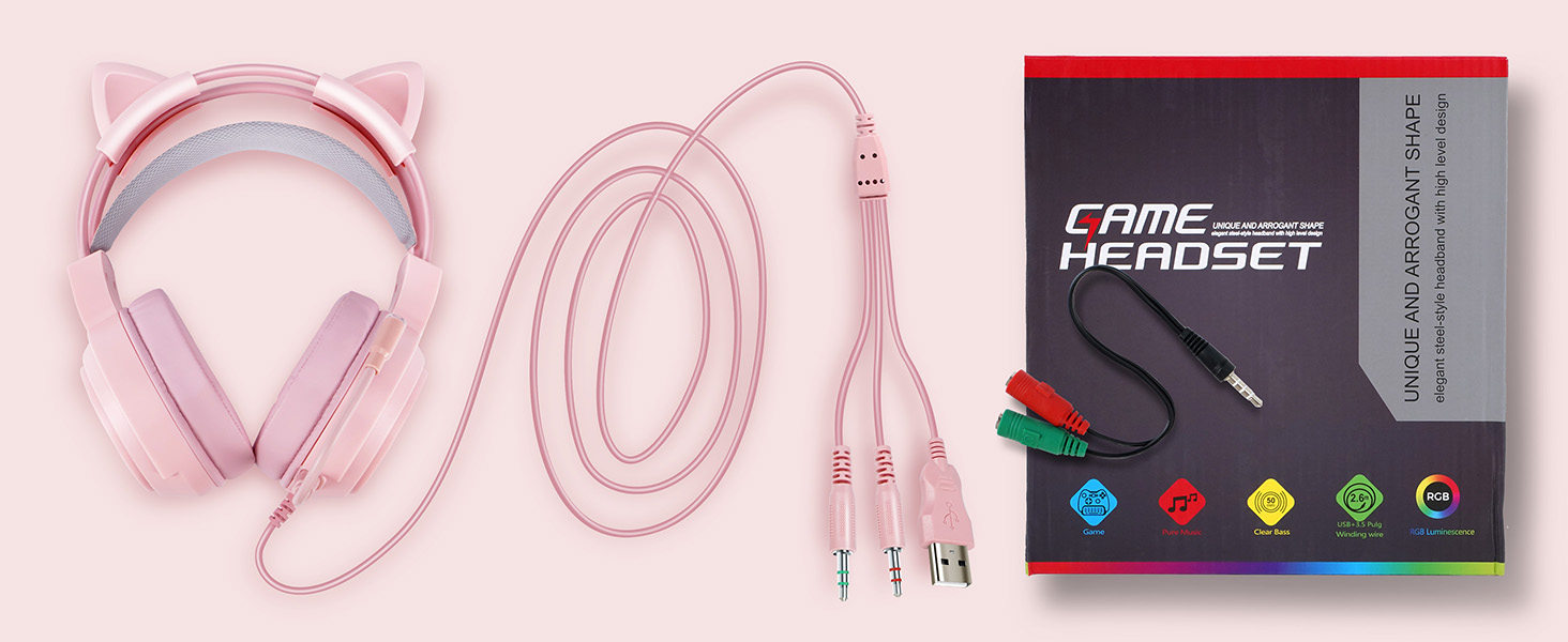 gaming headset pink