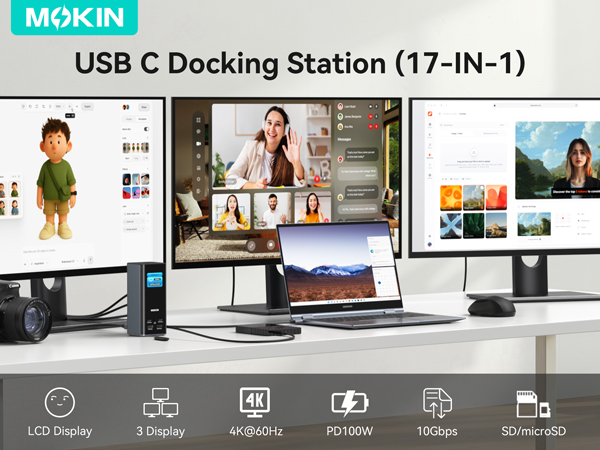 17 in 1 Laptop docking station