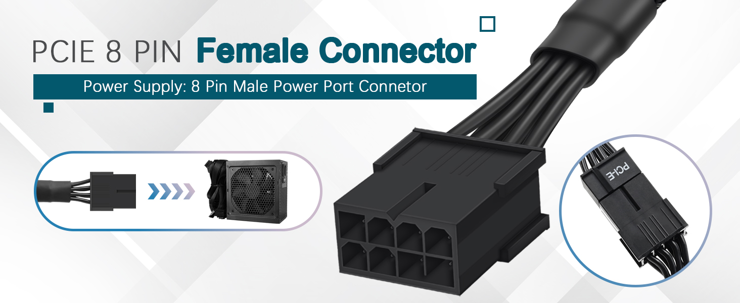 CPU 8(4+4) Pin Extension Power Adapter