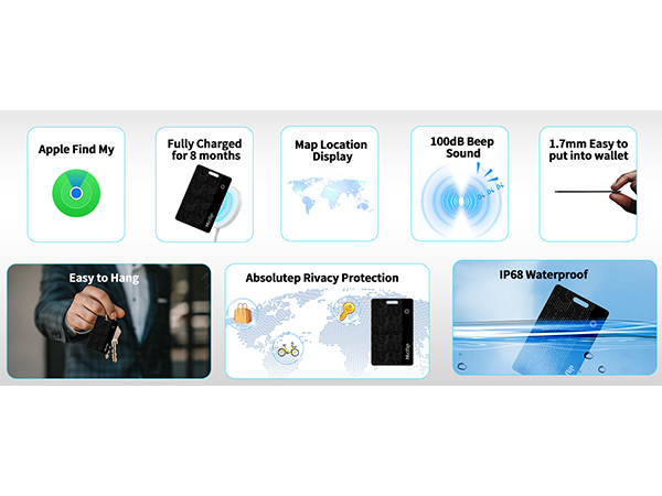 Wallet Tracker Card (iOS Only) Apple MFi Certified