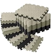 Haulcove 18pcs Puzzle Exercise Mat, 12.6"x12.6"x0.4", 18sqft EVA Interlocking Foam Floor Tiles, P...