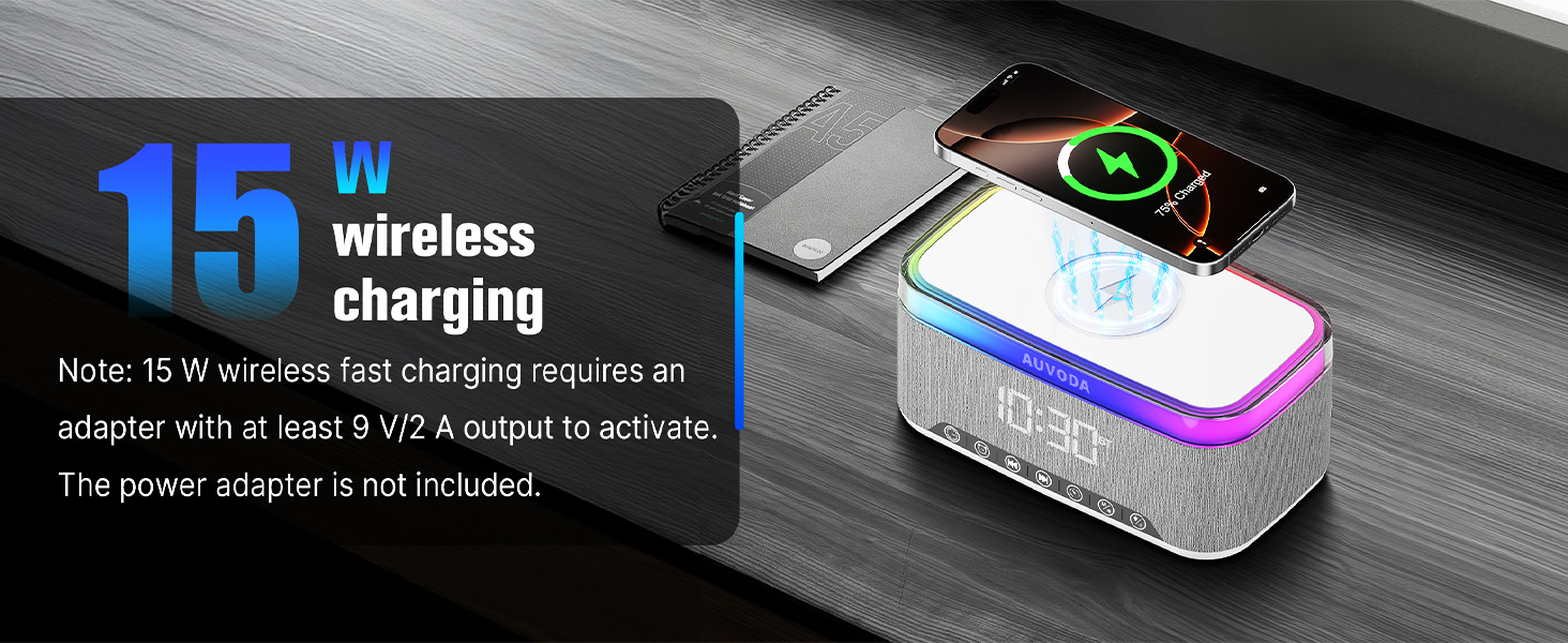 Bluetooth speaker supports 15 W wireless charging