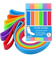 Beach Towel Bands (6-Pack), Portable Towel Bands for Beach Chairs & Cruise Chairs Pool Chair, Vac...