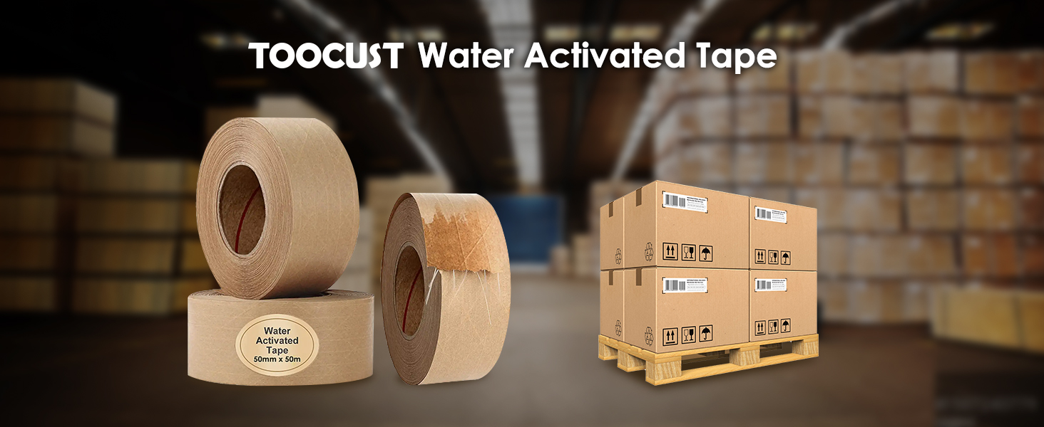 water activated brown tape