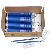 STAEDTLER Norica #2 HB Pencils Class Pack: 144 Pre-Sharpened Pencils + 12 Erasers, Bulk School Su...