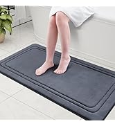 Grandaily Memory Foam Bath Mat Rug 47x24, Ultra Soft, Non-Slip and Absorbent Bathroom Rugs, Machi...