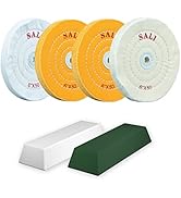 SALI 4 Pack Polishing Wheel for Bench Grinder Buffing Wheel 6 inch 2 *Yellow Cotton?1*White Cotto...