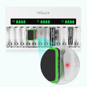 HiQick Fast Battery Charger with LED for AA/AAA/9V NiMH/NiCd&9V Li-ion Rechargeable Battery
