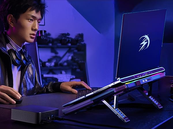 laptop fan cooling pad for lap lapdesk use with phone holder heat dissipation deck rack booster fan