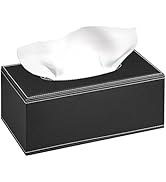 Leather Tissue Box Cover Rectangle,Stylish Tissues Box Holder Modern Rectangular Facial Paper Tow...