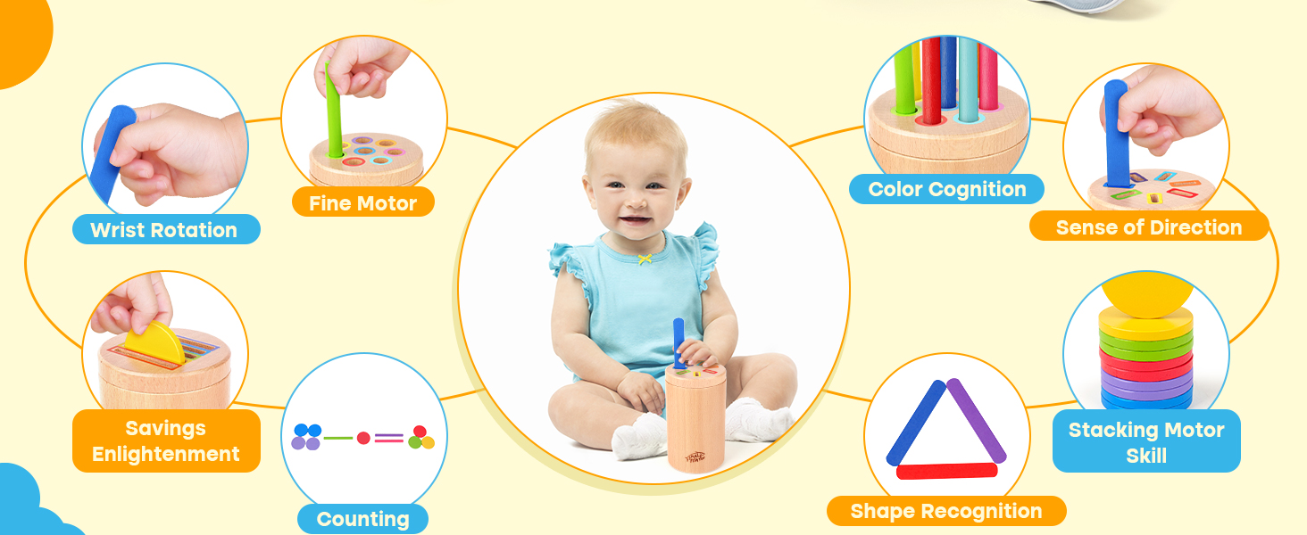 juegos montessori niños 1 a 2 años 6-18month toys