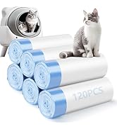120 Pack Cat Litter Bags Compatible with Litter Robot 3 & 4, Self Cleaning Automatic Litters Box ...