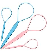Teenitor 4pcs Pony Tail Hair Tool, Hair Loop Styling Tool Hair Flipper Pull Through Tool, French ...