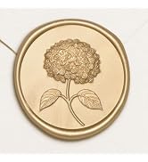 UNIQOOO Wax Seal Stickers - 3D Hydrangea Floral Wedding Invitation Envelope Seal Stickers, 50 Pcs...