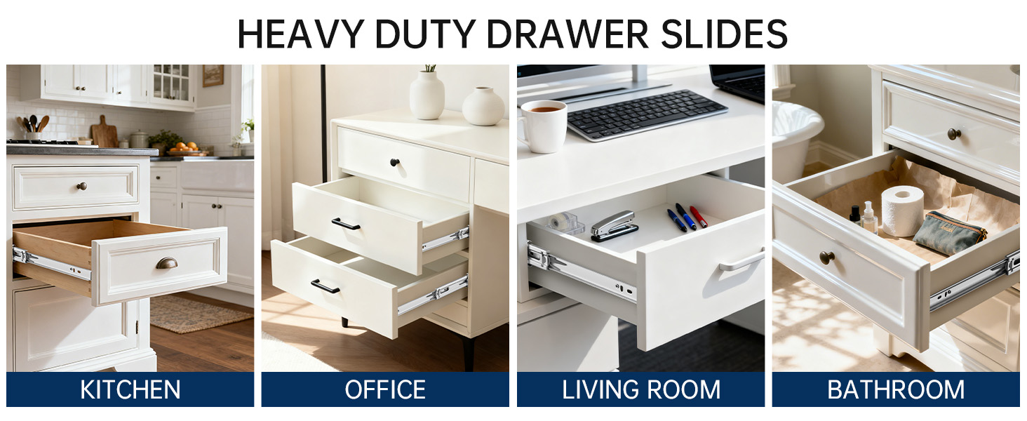 Rails suitable for various cabinet types