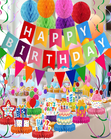 Happy Birthday Decorations Set