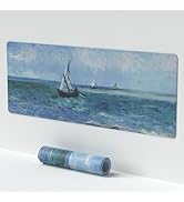 Large Van Gogh Oil Painting Mouse Pad,Waterproof Desk Mat,Extended Non-Slip Keyboard Mouse Pad Of...
