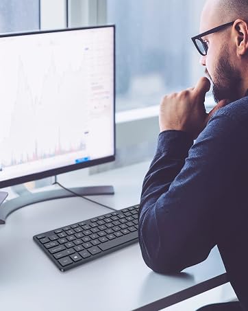Wired USB Keyboard with Cover/Protector Skin, Low-Profile Flat Keyboard with US Layout (QWERTY)