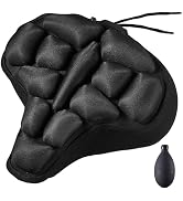 DAWAY F1 3D Inflatable Air Bike Seat Cushion Cover – Large, Wide Bike Saddle Cover, Shock-Absorbi...