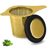 Tea Infuser Basket Stainless Steel Tea Strainer Tea Filter With Small Strainer And Lid Tea Diffus...