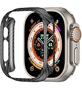 iiteeology Compatible with Apple Watch Ultra 2 Case/Ultra Case 49mm, Genuine Slim Aramid Carbon F...