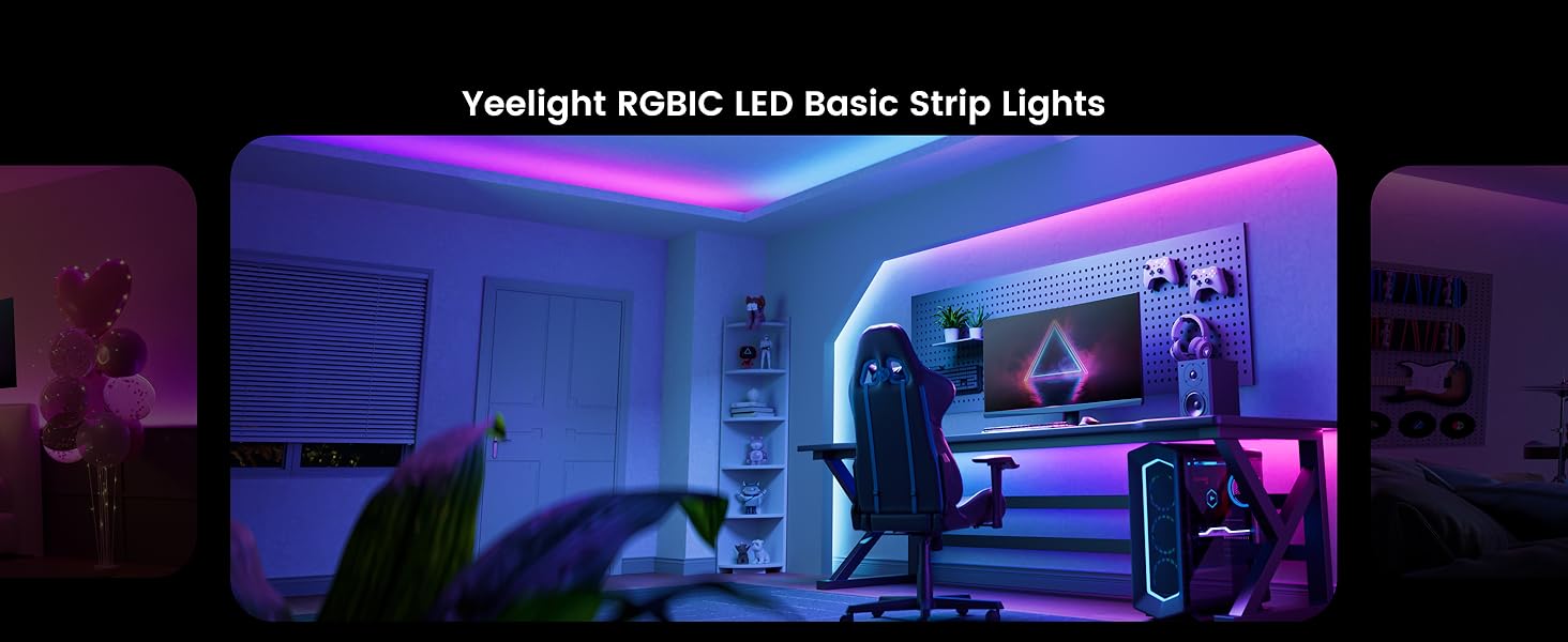 Smart RGBIC Light Strip for bedroom/ Livingroom/ Gaming Room/ Christmas
