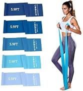 5 Pcs Professional Resistance Bands. Latex-Free, Elastic Band, Work Out Bands, Stretch Bands for ...