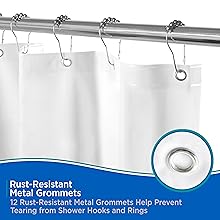 Kenney_Medium Weight PEVA Shwr Liner_Grommets_White