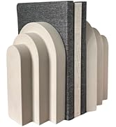 OAKOA Concrete Heavy Book Ends Decorative - Decorative Bookends for Heavy Books - Book Ends for S...