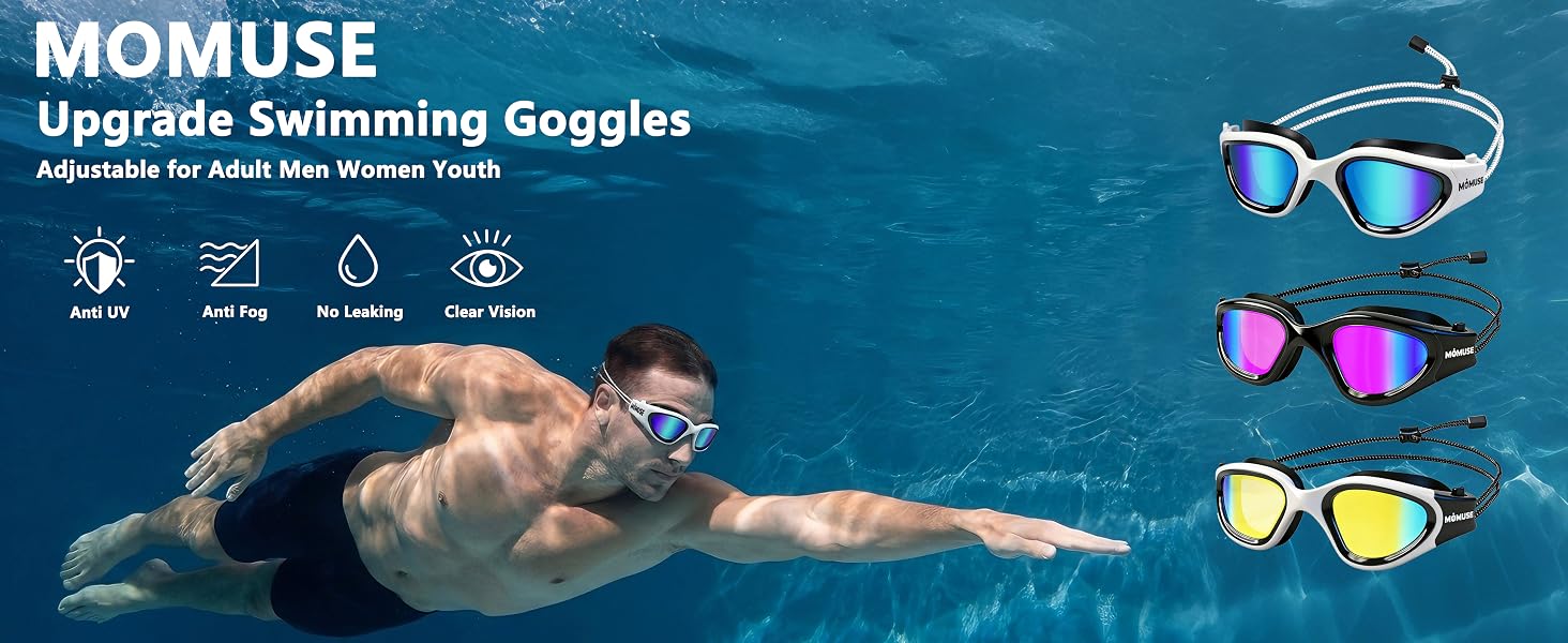 Adult Men Women Youth Swimming Goggles