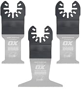 OX Premium Oscillating Tool Blades 3 Pack – Multitool Blades Kit for Wood, Plastic, Drywall - Inc...