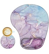 ArtSo Ergonomic Mouse Pad with Wrist Support Gel Mouse Pad Wrist Rest, Non-Slip PU Base Comfortab...