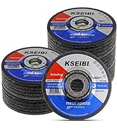 KSEIBI Metal Stainless Steel INOX Grinding Disc Depressed Center Grind Wheel, 7/8-Inch Arbor (4-1...