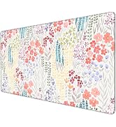 Floral Gaming Mouse Pad Large Desk Mat XXL Mouse Pad Botanical Non-Slip Rubber Base Keyboard Pad ...