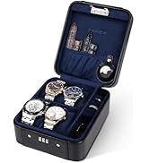 KAMIER Watch Travel Case for Men and Women- 4 Watch Storage and Organizer- Mechanical Combination...