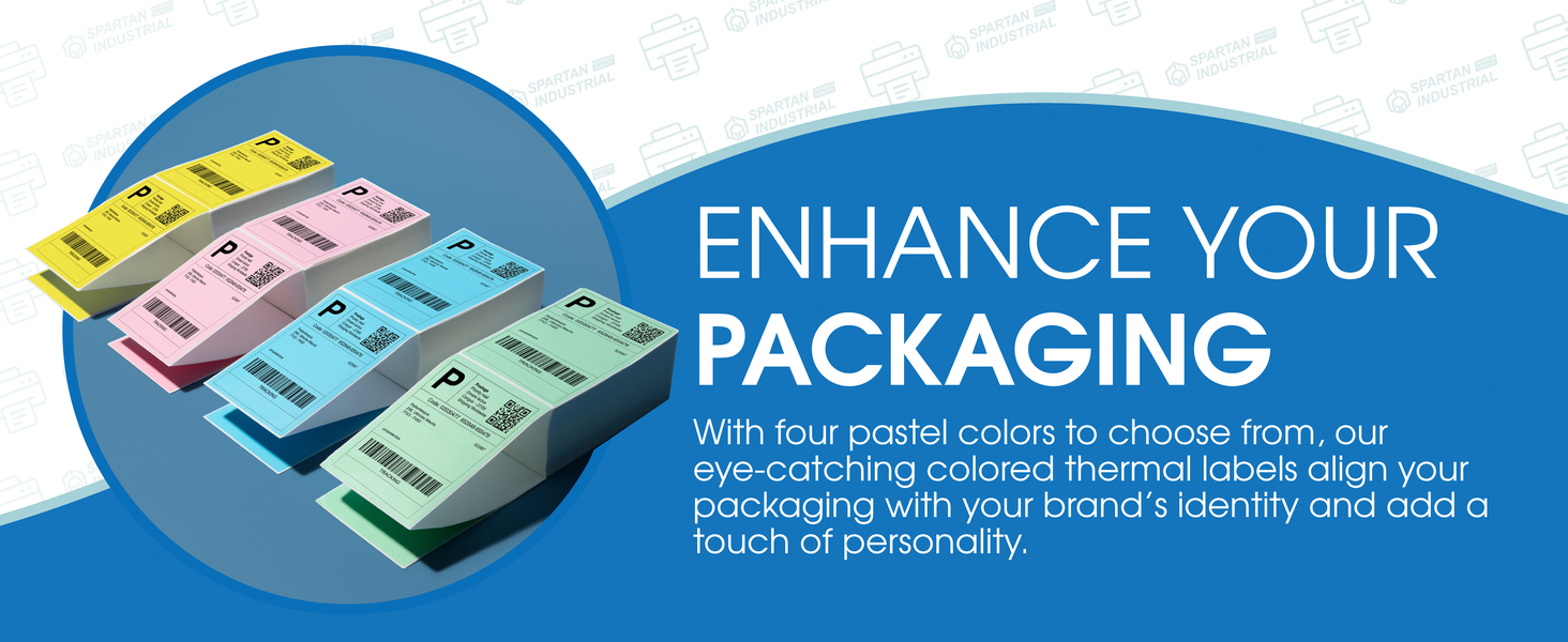 Enhance Your Packaging: Our colored thermal labels align your packaging with your brand’s identity