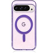 Tuokiou for Google Pixel 10/10 Pro Case Magnetic Translucent Compatible with MagSafe Crystal Glit...