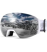 FEISEDY Magnetic Ski Goggles for Men Women Youth Frameless Snow Goggles 100% UV Protection Snowbo...