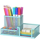 SUPEASY Mesh Pen Holder Desk Organizer, Office Supplies Pencil Storage with 3 Compartments, Offic...
